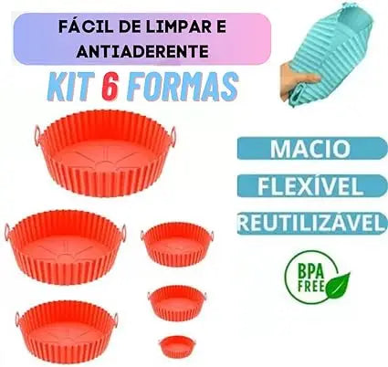 Kit com 6 unidades de capas protetoras para AirFryer e Forno Elétrico