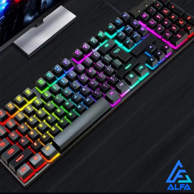 Teclado Gamer Semi-mecânico RGB