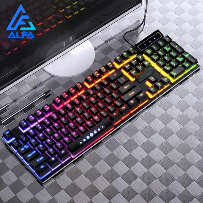 Teclado Gamer Semi-mecânico RGB